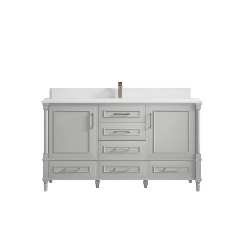 Ensemble de meuble-lavabo simple 60 po Aberdeen, Blanc