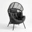 Fauteuil intérieur / extérieur en osier avec coussins