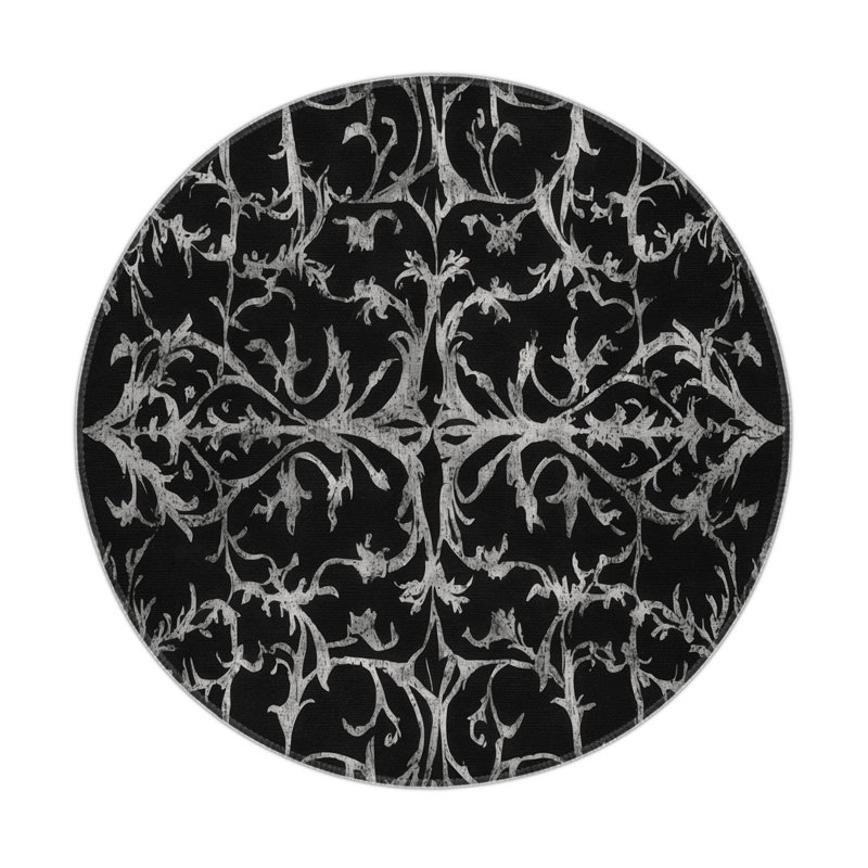 Midnight Majesty Indoor And Outdoor Area Rug, Round 5'