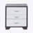 White and Black 3-drawer Rectangular Accent Table