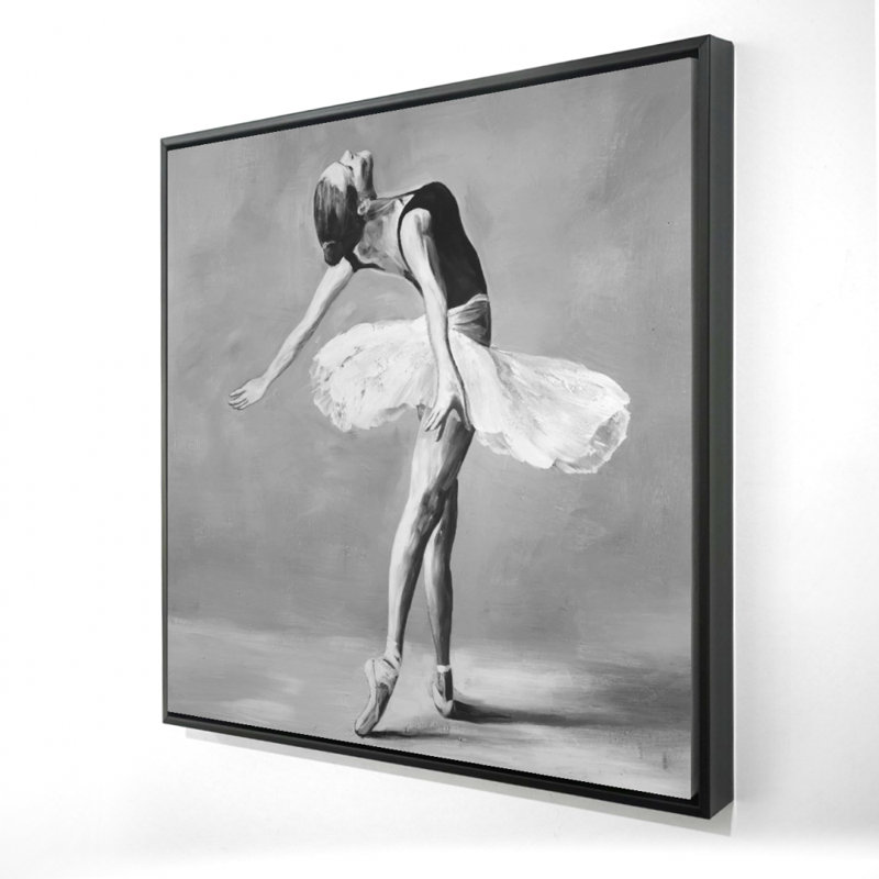 Toile encadrée Classic Ballet Dancer | Décoration d'intérieur monochrome