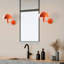 Stylish Metal Wall Lamp, Orange Finish, 7.9 x 11.4 x 9.4 inches | E14 Socket, Max 40W | Perfect for Living Room & Bedroom Decor | IP20 Rated, Durable Design with Sleek Cap & Base Plate | Bulb Not Included-1281317876