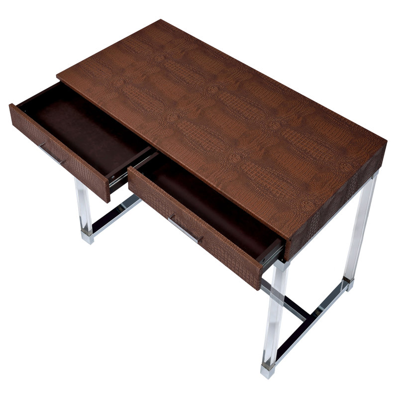 Console en bois massif 43,25 po Kloi, Brun