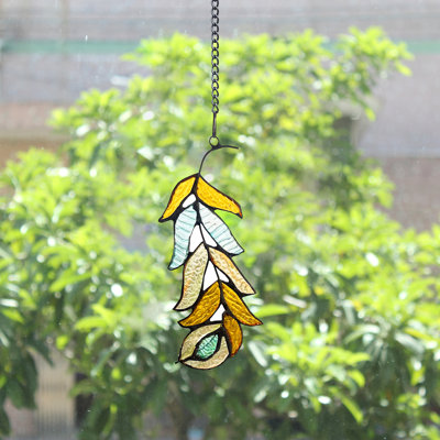 Panneau de vitrail Feather