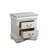 Sleek Black Modern Nightstand – 2 Drawer Storage with French Dovetail & Metal Glides, Brushed Nickel Handles for Bedroom-2086865444
