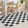 Kehr Geometric Machine Woven Polyester Area Rug in Black
