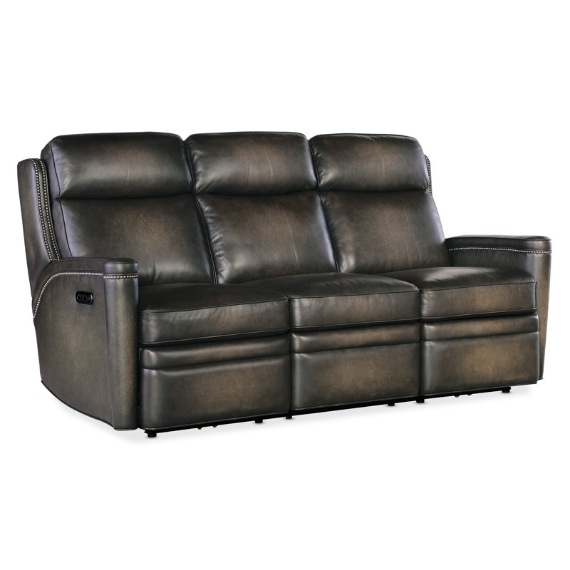 MS Leather Sofa, Gray