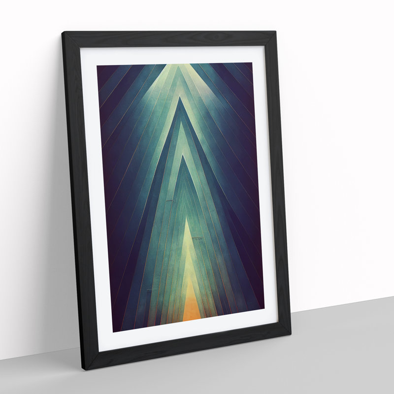 Awesome Abstract Art No.1 - Wall Art, 34cm H x 25cm W x 2cm D, Black Framed
