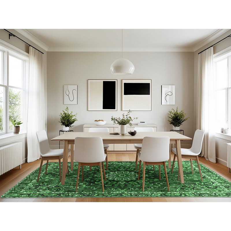 Washable Oriental Indoor Rug, Rectangle 7' x 10'