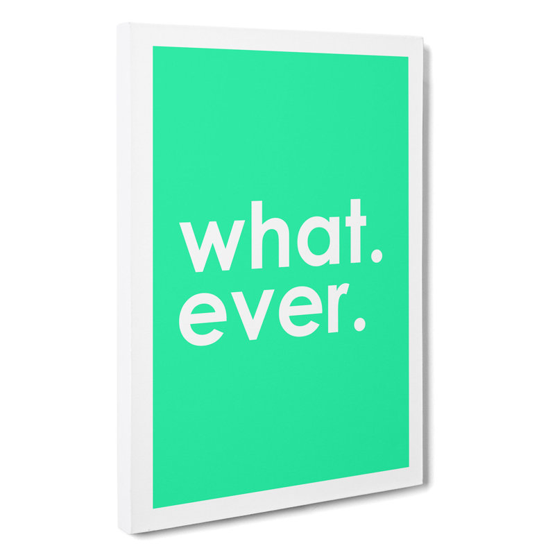 Whatever Mint - Wrapped Canvas Print, 50cm H x 35cm W x 3cm D