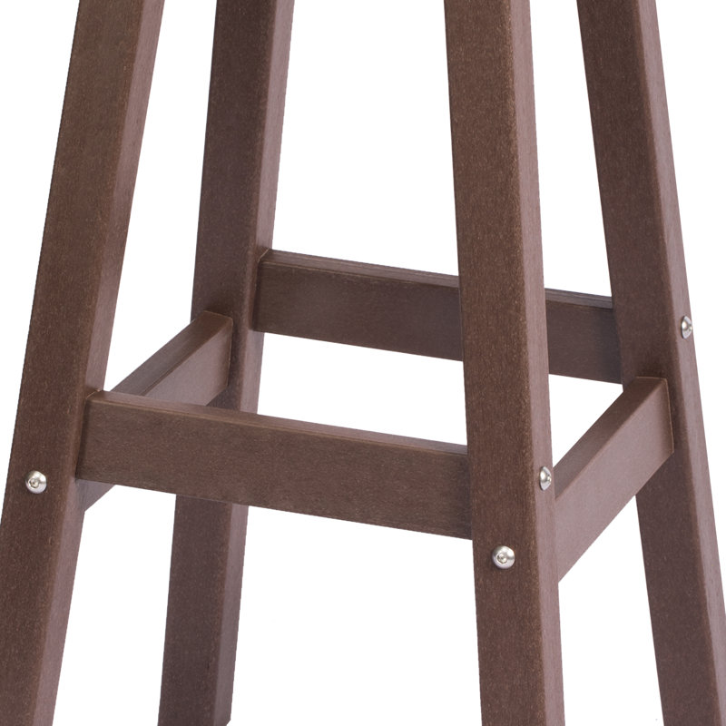 Tabouret de bar rond 29 po Laguna, Brun foncé