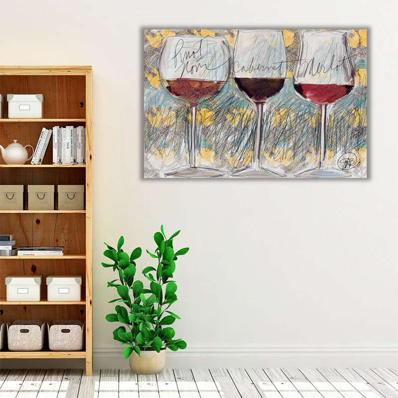 «Wine 3», reproduction d'art sur toile, H 20 po x l 30 po