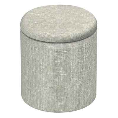 Modern Fabric Round Storage Ottoman