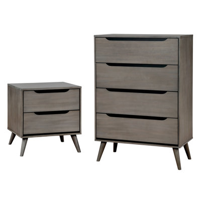 Stalter 2-Piece Nightstand and 4-Drawer Chest Set