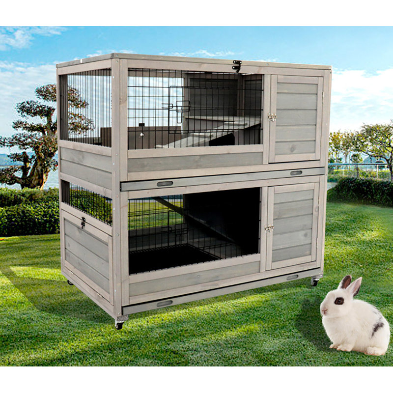Cage à lapin avec rampe Ekkart