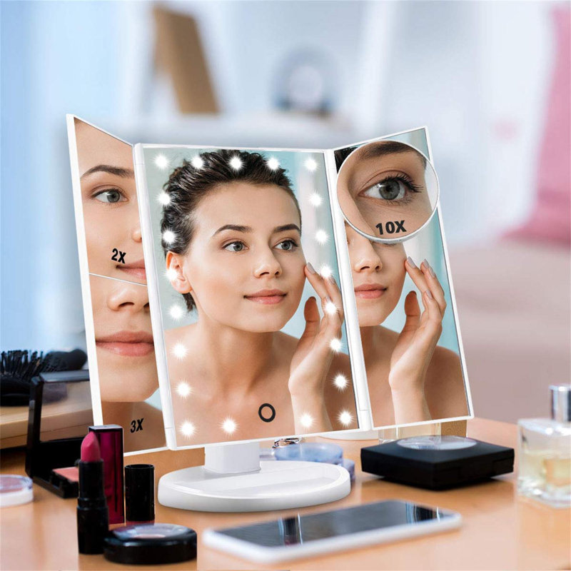 Miroir de maquillage lumineux