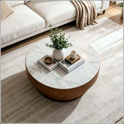 Table basse 31,5 "avec plateau en pierre frittée