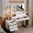 Axelson Makeup Vanity Desk with Large Mirror and Lights&Charging Station,3 Lighting Modes-2034258287
