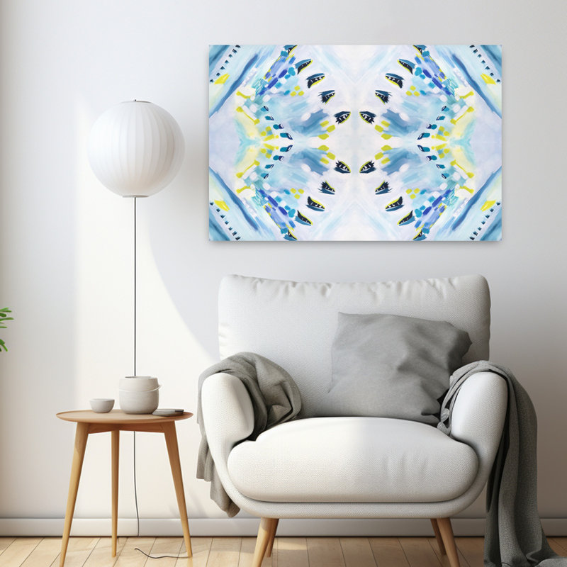 Art contemporain, art abstrait rétro, H 24 po x l 36 po
