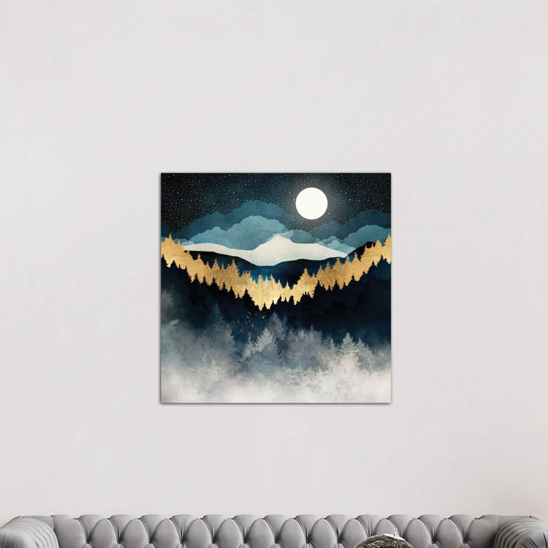 « indigo night » par spacefrog designs-print, Toile tendue, H 12 po x l 12 po x P 0,75 po