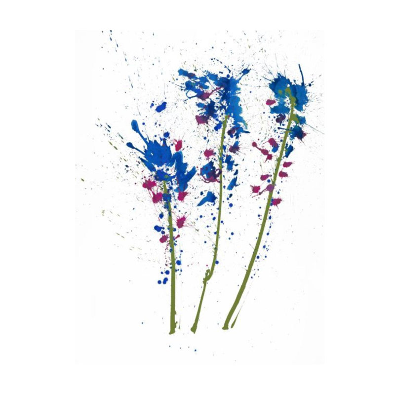Gestural Florals VIII Painting by Paul Ngo, Plexi, 40" H x 30" W