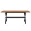 Table de salle à manger 71 po x 35,4 po en bois de noyer avec table en X Table de salle à manger multifonctionnelle de style industriel moderne pour 6 à 8 personnes.-1480716313