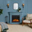 Crawford 48" Slim Electric Fireplace in Aged Denim by Real Flame