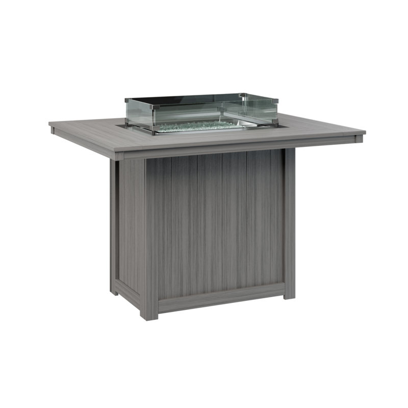 Foyer de table rectangulaire à hauteur de comptoir 54 po Berlin Donoma, Bois flottant gris