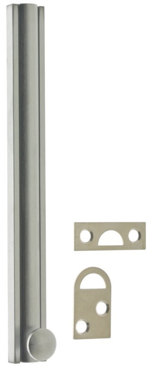 Solid Brass Surface Bolt, Satin Chrome