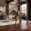 Décoration murale squelette mammoth