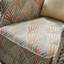 Fauteuil inclinable à oreilles en coton et lin brodé