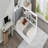 Twin Wood Platform Bed Frame, Storage Headboard, Shelves, 2 Drawers-550000551