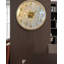 Horloge murale moderne de luxe en laiton avec cadran à texture coquillage