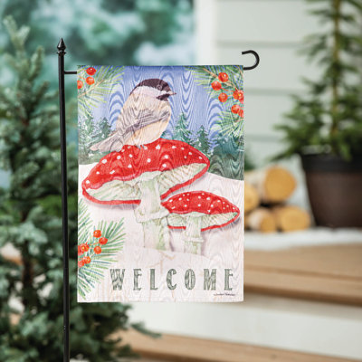 Drapeau de jardin mésange mésange et hiver
