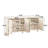 65.2" Sideboard Buffet Cabinet With Storage, Symmetrical Geometric Accent Coffee Bar Wine Bar Storage Cabinet, Large Console Table-623190655