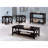 Deep Merlot Sofa Table With 2-Shelf