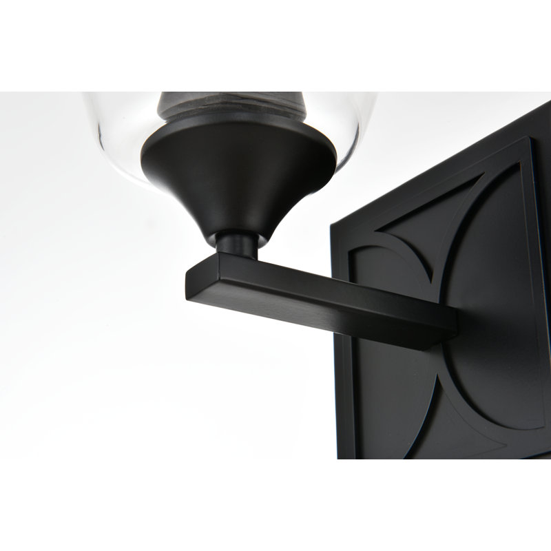 Parthenon Dimmable Vanity Light, Black, 1 Light, 10" H x 5" W x 5" D