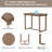 Akenya Solid Wood Base Dining Table