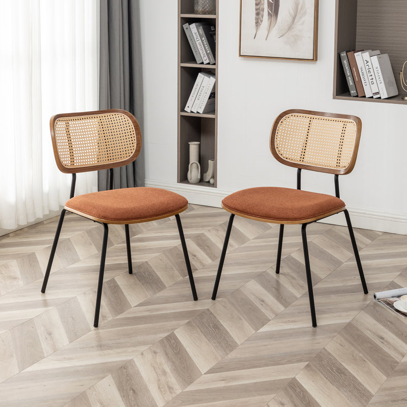Sirine Upholstered Dining Chair, Orange