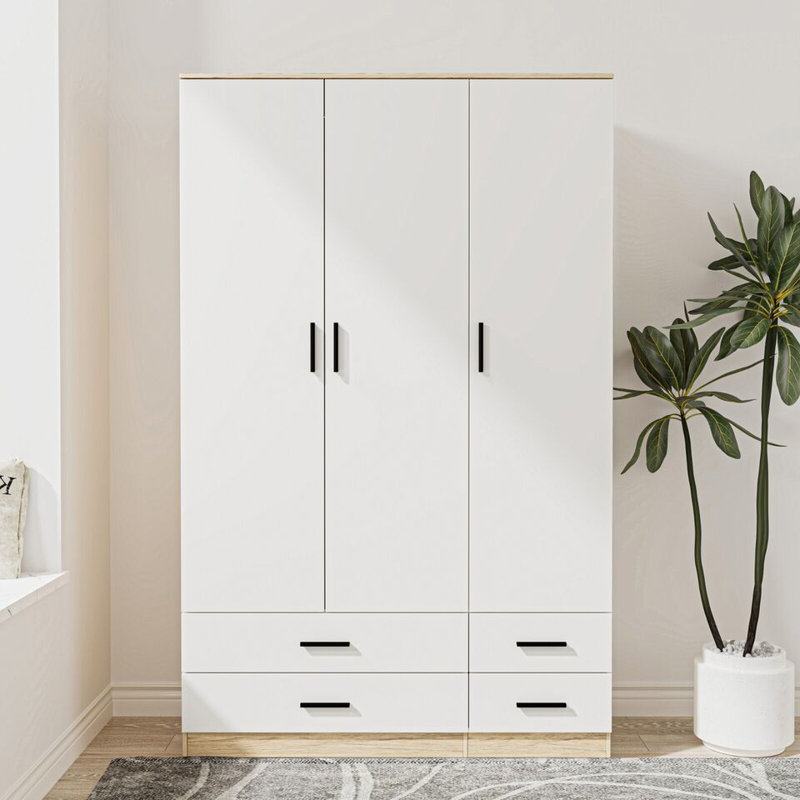 Retonia Manufactured Wood Wardrobe, Oak/White