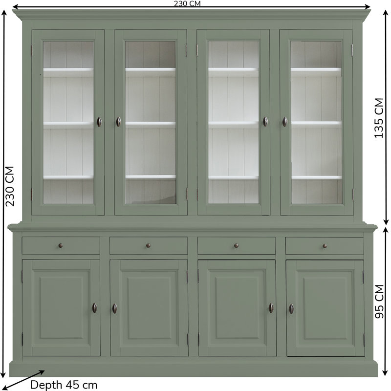 Babak Display Cabinet, Cement Grey