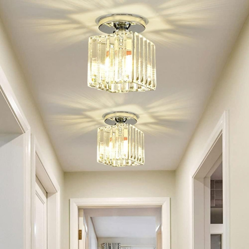 Frode Crystal Semi Flush Mount