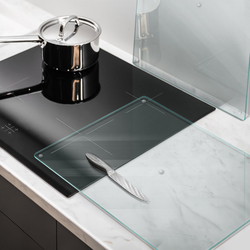 Glass Cutting Chopping Board: Premium Tempered Glass for Kitchen Use, 52cm W x 40cm L