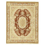 Handmade Silk and Wool Area Rug
