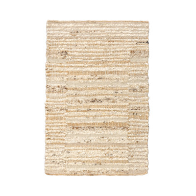 Idra Striped Area Rug in Ivory