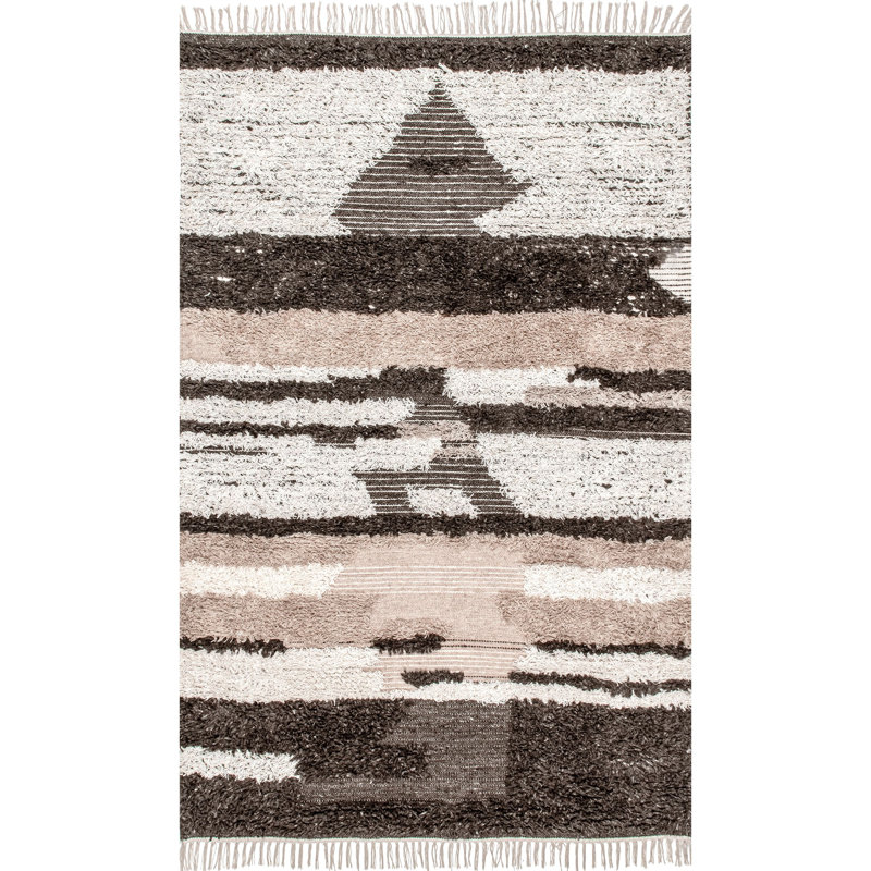 Tapis brun à poils longs Coulombe, Rectangle de 5 pi x 8 pi
