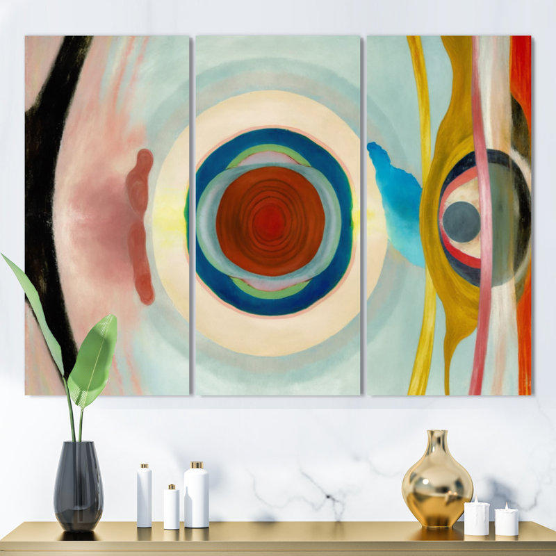 Mystic Terra Rosa Wisdom I - 3 pièces sur toile, H 20 po x l 36 po x P 1 po, Toile tendue
