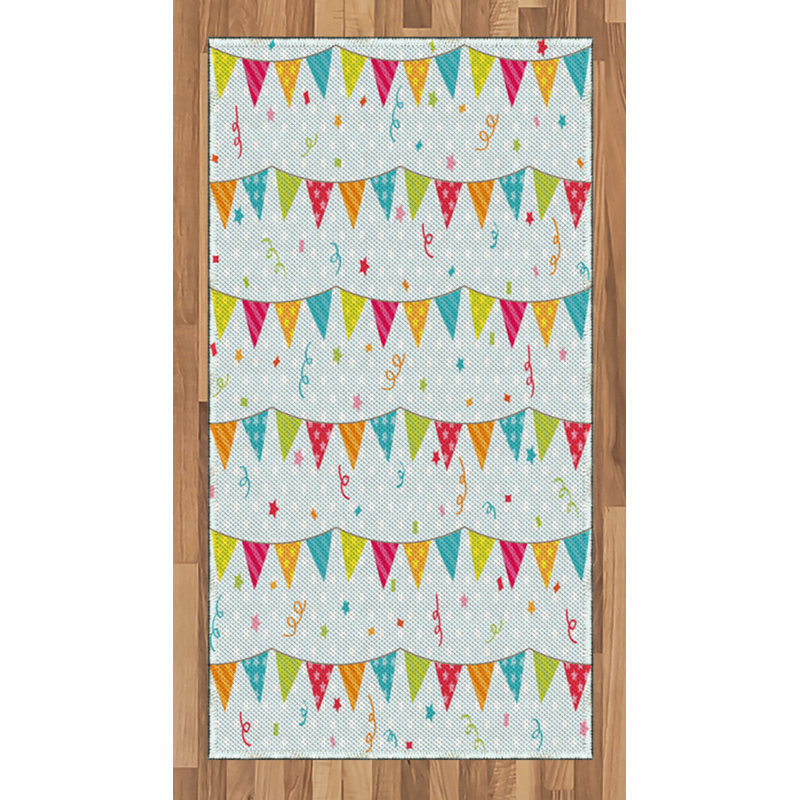 Tapis décoratif en fibre de polyester à haute densité, Rectangle 2 pi 7 po x 5 pi