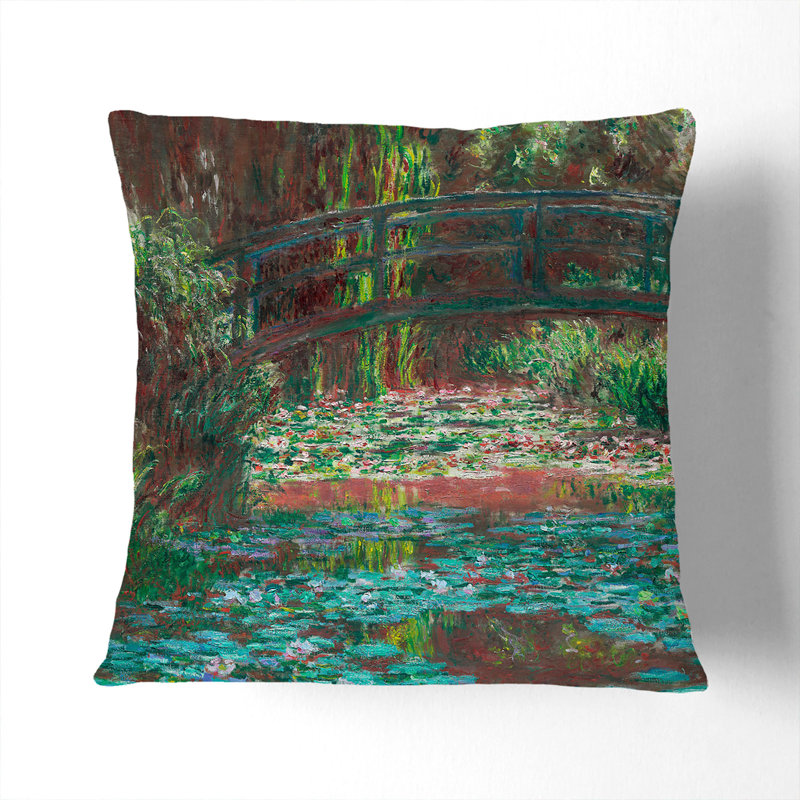 The Japanese Footbridge Vol.3 Square Throw Cushion, 55cm H x 55cm W x 20cm D