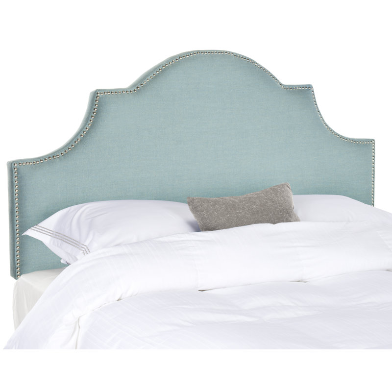 Caswell Upholstered Headboard, Sky Blue, King, Polyester